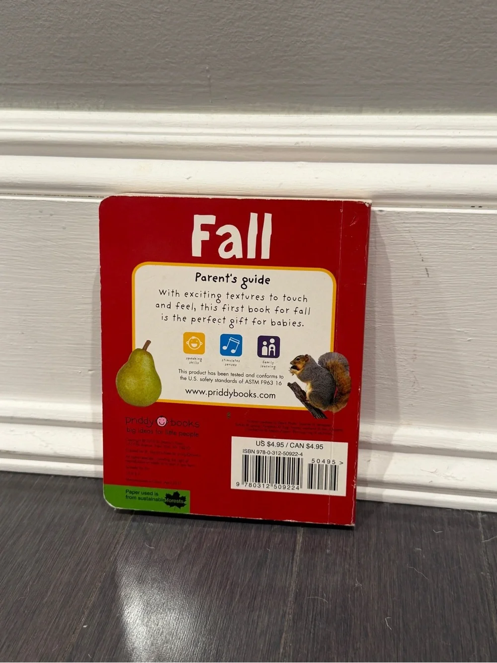 Fall Touch & Feel Baby Board Book - Red/Yellow Reading Kids Toddlers Babies